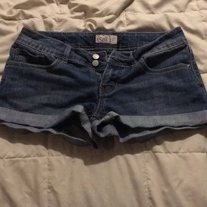 Juniors Blue Jean Short-Shorts